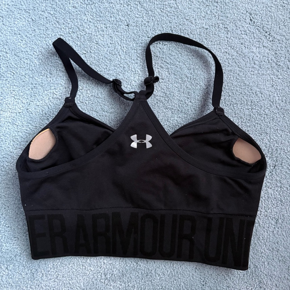 Under Armour Seamless Sports Bras Bundle Set - White, Orange, Black, Purple Lot - Picture 5 of 11